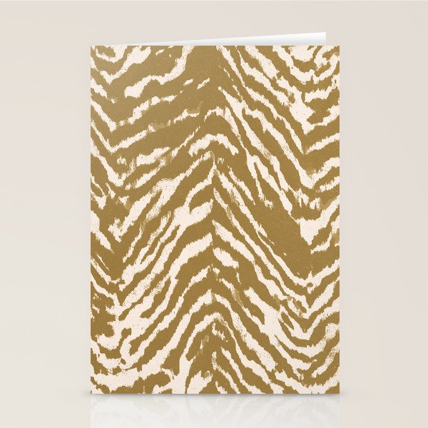 Neutral Zebra Pattern Beige and Cream Stationery Card Gallery Image 2