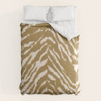 Neutral Zebra Pattern Beige and Cream Comforter Gallery Image 6
