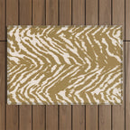 Neutral Zebra Pattern Beige and Cream Outdoor Rug Gallery Image 1