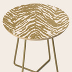 Neutral Zebra Pattern Beige and Cream Side Table Gallery Image 2