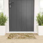 Neutral Zebra Pattern Beige and Cream Welcome Mat Gallery Image 3
