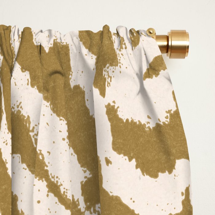 Neutral Zebra Pattern Beige and Cream Window Curtain Gallery Image 2