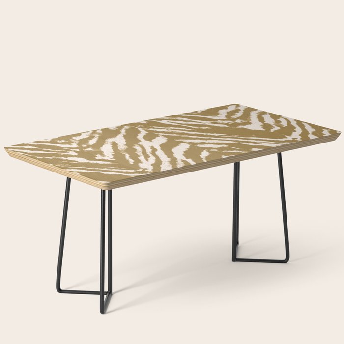 Neutral Zebra Pattern Beige and Cream Coffee Table Gallery Image 1