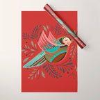 Peace Bird - Red Wrapping Paper Gallery Image 1