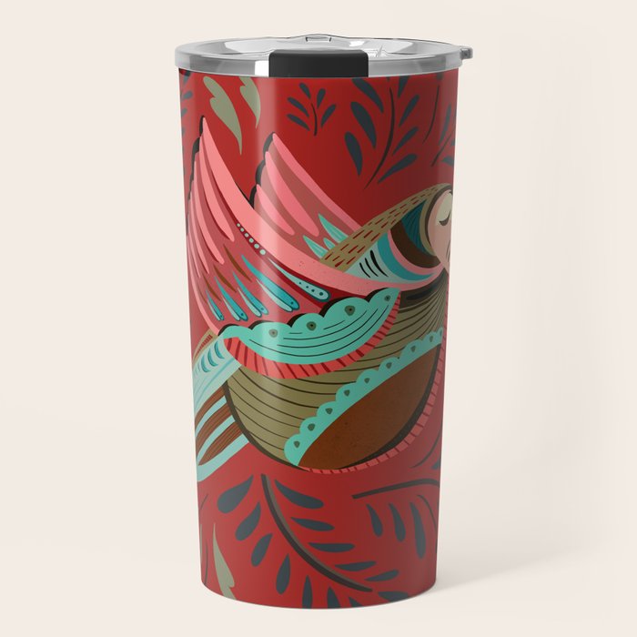 Peace Bird - Red Travel Mug Gallery Image 1