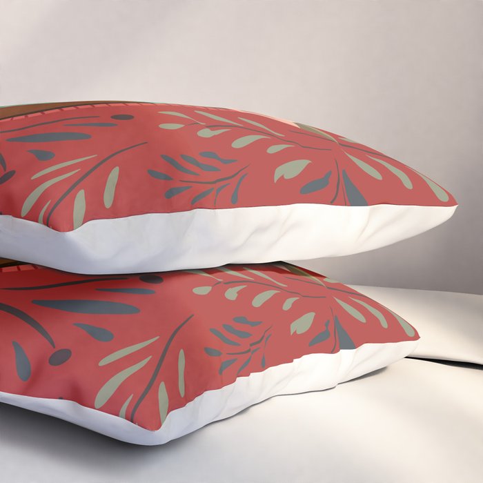 Peace Bird - Red Pillow Sham Gallery Image 3