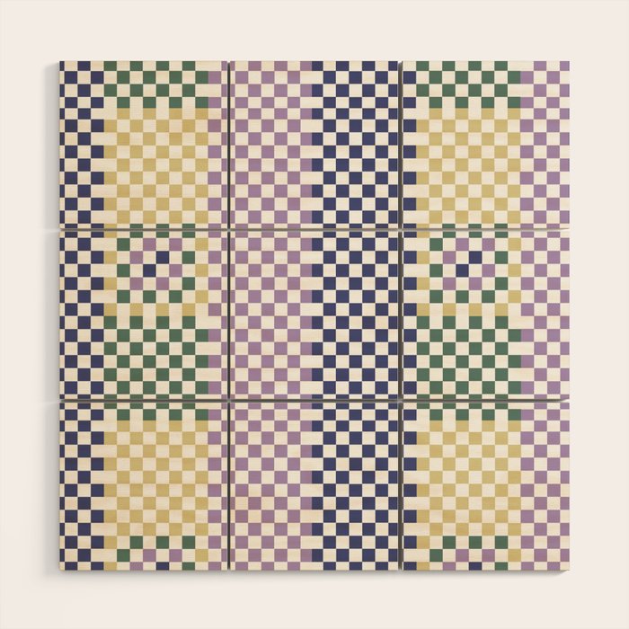 Bold colors block grid A Wood Wall Art Gallery Image 1