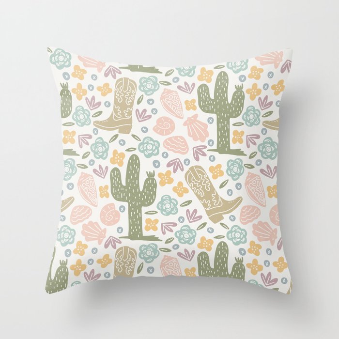 Coastal cowgirl Throw Pillow Gallery Image 6