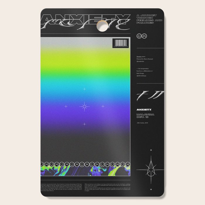 SHADES â¤ ANXIETY Cutting Board Gallery Image 1