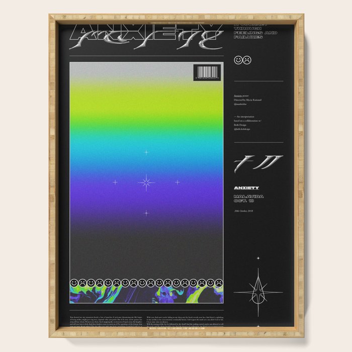 SHADES â¤ ANXIETY Serving Tray Gallery Image 1