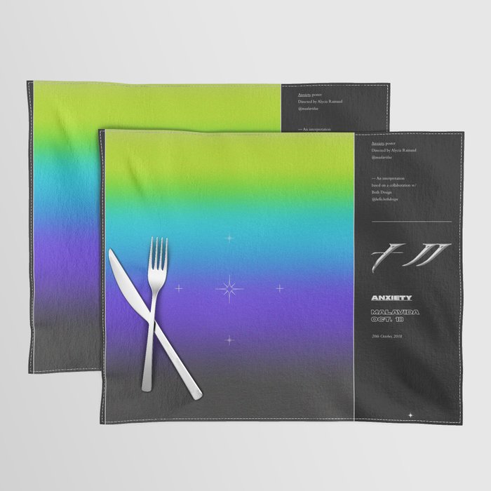 SHADES â¤ ANXIETY Placemat Gallery Image 1