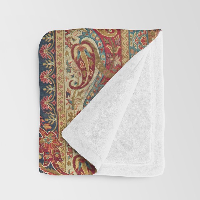 Antique English Axminster Carpet Print Throw Blanket Gallery Image 3