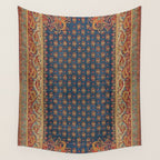 Antique English Axminster Carpet Print Wall Tapestry Gallery Image 4