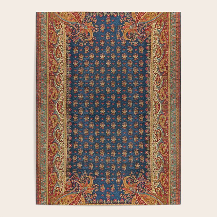Antique English Axminster Carpet Print Poster Gallery Image 1
