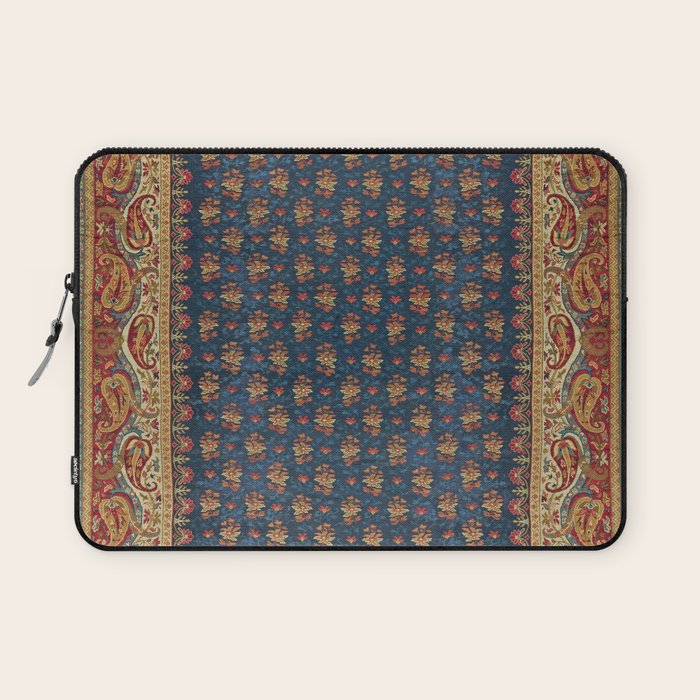 Antique English Axminster Carpet Print Laptop Sleeve Gallery Image 1