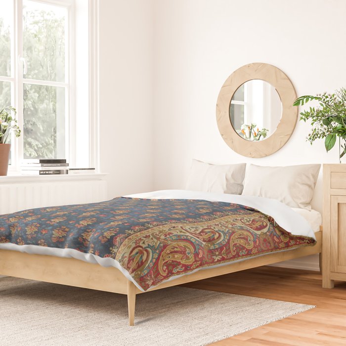 Antique English Axminster Carpet Print Duvet Cover Gallery Image 2