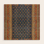 Antique English Axminster Carpet Print Wood Wall Art Gallery Image 1