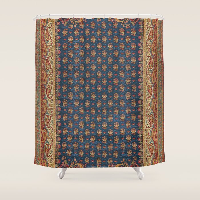 Antique English Axminster Carpet Print Shower Curtain Gallery Image 1