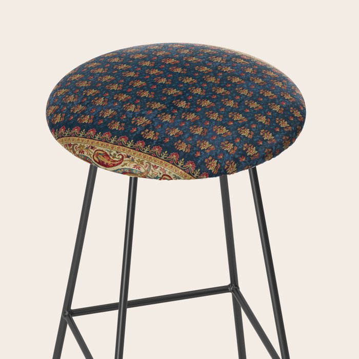 Antique English Axminster Carpet Print Stool Gallery Image 2