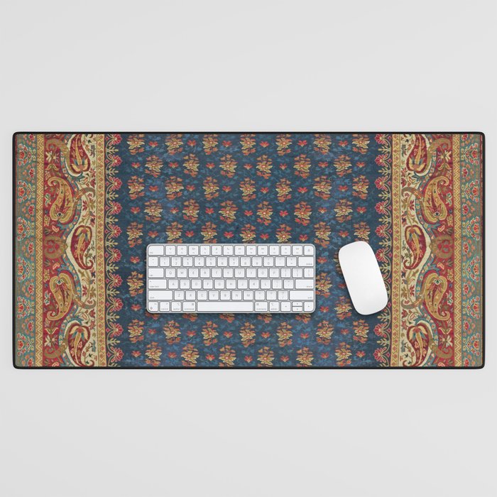 Antique English Axminster Carpet Print Desk Mat Gallery Image 1