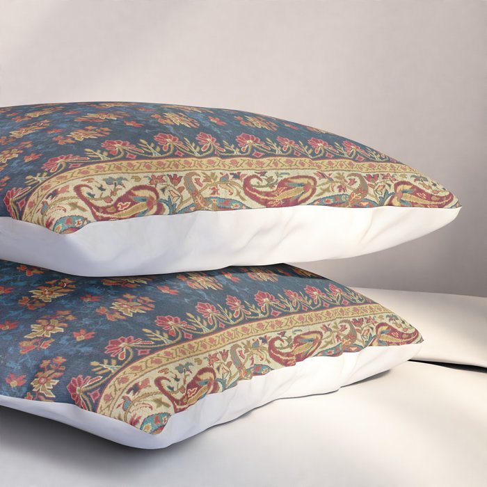 Antique English Axminster Carpet Print Pillow Sham Gallery Image 3
