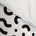 Black and white line doodle squiggle pattern Comforter Gallery Image 4