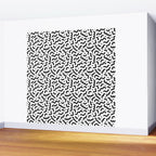 Black and white line doodle squiggle pattern Wall Mural Gallery Image 2