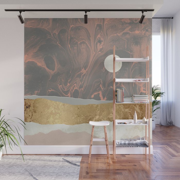 Coral Sky Wall Mural Gallery Image 1