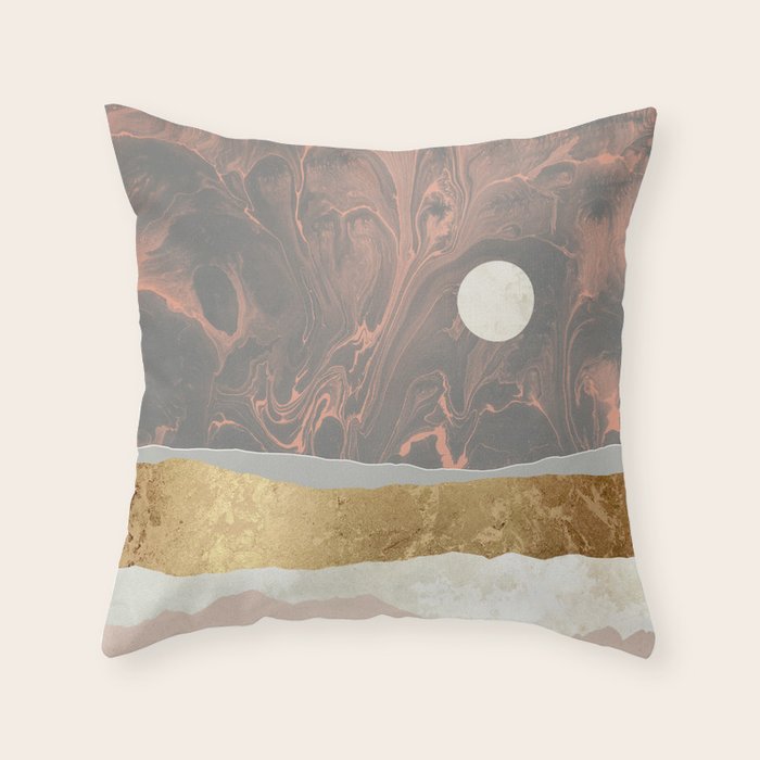 Coral Sky Throw Pillow Gallery Image 1