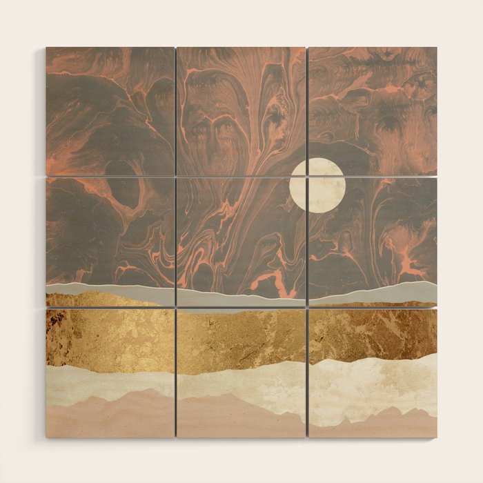 Coral Sky Wood Wall Art Gallery Image 1