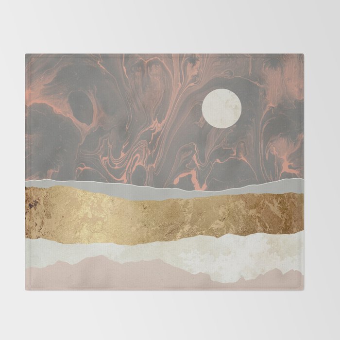 Coral Sky Throw Blanket Gallery Image 2