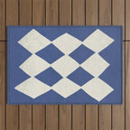 Diamond Pattern Abstract - Dark Blue Outdoor Rug Gallery Image 1