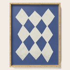 Diamond Pattern Abstract - Dark Blue Serving Tray Gallery Image 1