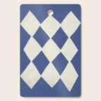Diamond Pattern Abstract - Dark Blue Cutting Board Gallery Image 1