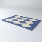 Diamond Pattern Abstract - Dark Blue Rug Gallery Image 3