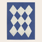 Diamond Pattern Abstract - Dark Blue Poster Gallery Image 4
