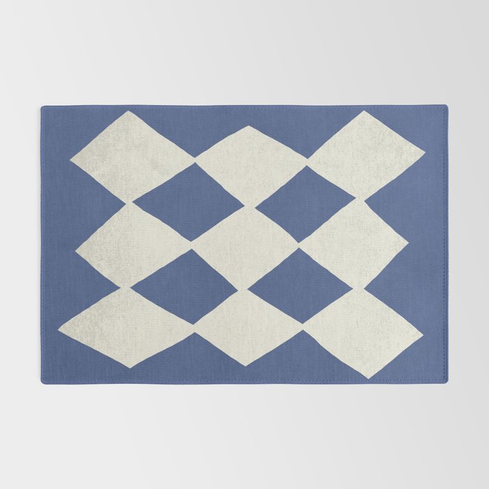 Diamond Pattern Abstract - Dark Blue Rug Gallery Image 2