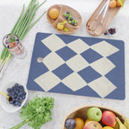 Diamond Pattern Abstract - Dark Blue Cutting Board Gallery Image 2