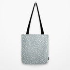 Minimalist Pale Painted Smudge Dots Pattern in Light Blue Gray and Cream Tote Bag Gallery Image 2