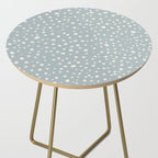 Minimalist Pale Painted Smudge Dots Pattern in Light Blue Gray and Cream Side Table Gallery Image 2