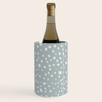 Minimalist Pale Painted Smudge Dots Pattern in Light Blue Gray and Cream Wine Chiller Gallery Image 1
