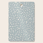 Minimalist Pale Painted Smudge Dots Pattern in Light Blue Gray and Cream Cutting Board Gallery Image 1