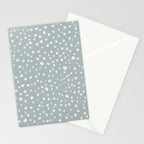 Minimalist Pale Painted Smudge Dots Pattern in Light Blue Gray and Cream Stationery Card Gallery Image 2
