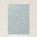 Minimalist Pale Painted Smudge Dots Pattern in Light Blue Gray and Cream Stationery Card Gallery Image 2