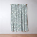 Minimalist Pale Painted Smudge Dots Pattern in Light Blue Gray and Cream Window Curtain Gallery Image 3