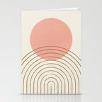Pink Sun Mid-Century Full Stationery Card Gallery Image 2