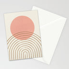 Pink Sun Mid-Century Full Stationery Card Gallery Image 2