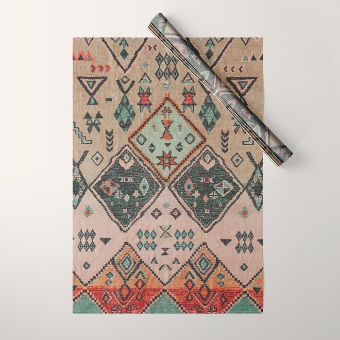 Moroccan Berber Traditional Rug Design Wrapping Paper Gallery Image 1