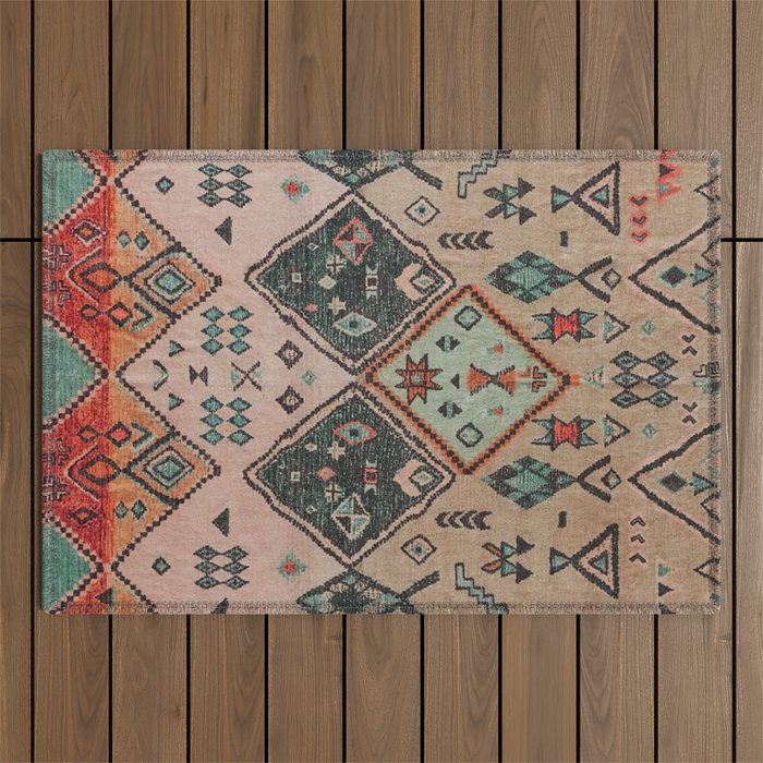Moroccan Berber Traditional Rug Design Outdoor Rug Gallery Image 1