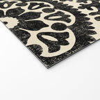 Folk Art Mandala - black and cream Welcome Mat Gallery Image 2